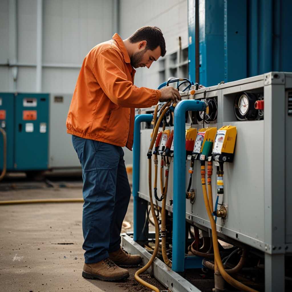 Refrigerant recovery machine with integrated straps on site